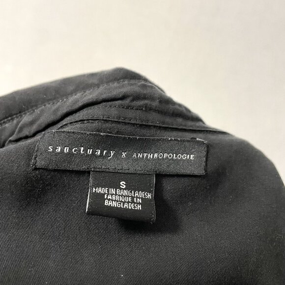 Anthropologie Sanctuary Utility Long Sleeve Jumpsuit Classic Black size Small - Picture 6 of 7